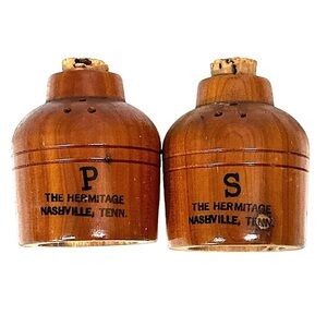 Vintage Moonshine Jug The‎ Hermitage Nashville salt & pepper shakers novelity